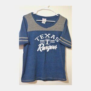 Texas Rangers V-Neck T-Shirt Size XL
